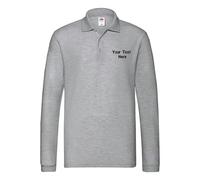 Personalised Custom Embroidered Fruit of the Loom Premium Long Sleeve Polo SS258