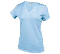 Personalised Custom Embroidered Kariban Ladies T-Shirt V Neck Short Sleeve KB381