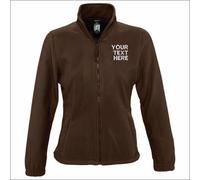 Personalised Custom Embroidered Ladies North Fleece Jacket Unlined Full Zip TOP