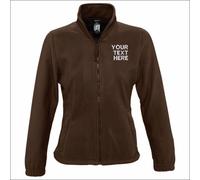 Personalised Custom Embroidered Ladies North Fleece Jacket Unlined Full Zip TOP