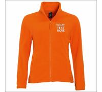 Personalised Custom Embroidered Ladies North Fleece Jacket Unlined Full Zip TOP