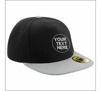 Personalised Custom Embroidered Original Flat Peak Snapback Cap 5 Panel Hat