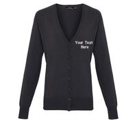 Personalised Custom Embroidered Premier Women's Button-through Knitted Cardigan