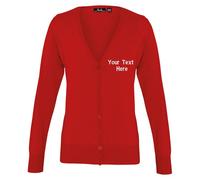 Personalised Custom Embroidered Premier Women's Button-through Knitted Cardigan