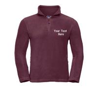 Personalised Custom Embroidered Russell ¼-Zip Outdoor Fleece Sports Gym 8740M