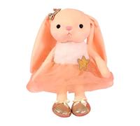 Personalised Custom Embroidery Ballet Bunny Plush Toy with Floppy Ears New Baby Shower Present Birthday Gifts For Girls (Complexion)