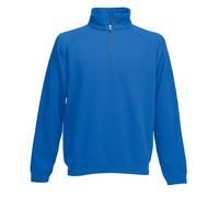 PERSONALISED CUSTOM FRUIT OF THE LOOM PREMIUM 70/30 ZIP NECK SWEATSHIRT SS830