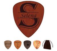 Personalised Custom Guitar Picks That Fit into Guitar Pick Holder, Great Gifts for Musicians, Christmas Gifts (Reddish Brown)
