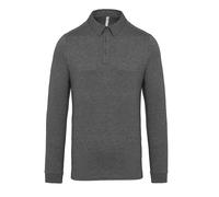 Personalised Custom Kariban Jersey knit Long Sleeve Polo Shirt Collared KB264