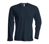 Personalised Custom Kariban Men's Long-Sleeved Crew Neck T-Shirt Cotton KB359