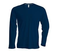 Personalised Custom Kariban Men's Long-Sleeved Crew Neck T-Shirt Cotton KB359