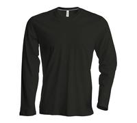 Personalised Custom Kariban Men's Long-Sleeved Crew Neck T-Shirt Cotton KB359