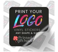 Personalised Custom Logo Stickers - Contour Cut to Any Shape - Business Labels and Weather Proof Decals - Vehicle Graphics Cut to Your Size (Square)