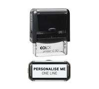 Personalised Custom Made Self-Inking Business Company Address Rubber Ink Stamp - 48mm x 18mm (1 Line)