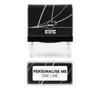 Personalised Custom Made Self-Inking Company Business Address Rubber Ink Stamp - 48mm x 18mm (One Line of Text)
