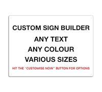 Personalised Custom Made Sign Background Own Text, Size Indoor & Outdoor Door Sign, Entrance, Parking, Decorative Use Plaque for Safety Warning