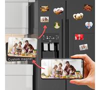Personalised Custom Magnet Add Your Photo Fridge Magnets Home Decoration Photo Refrigerator Magnets Office and Kitchen Locker Magnets (Rectangle（1pcs）)