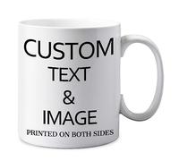 Personalised Custom Mug 11oz Coffee Cup with Text, Logo and Photo - Personalised Christmas Birthday Gifts for Mum, Dad on Anniversary Weeding Birthday - 7 Colors Available