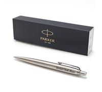 Personalised Custom Parker Jotter SS Pen chrome trim + Gift Box