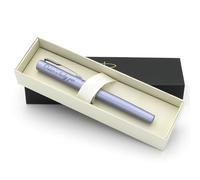 Personalised Custom Parker Vector XL Monochrome Pen (Blue) + Gift Box | laser engraved Rollerball pen customised with your text ~ unique present for Birthday, Anniversary, Christmas, Wedding