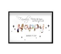 Personalised Custom Photo Frame - Gifts for All Occasions Valentine's Day, Birthday, Anniversary, Baby Baptism Customised Text & Picture Wall Art 10/12/14/16 Inch A4 A3 A2