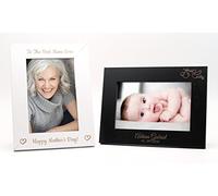 Personalised Custom Photo Picture Frame | Design A Truly Unique Gift | Laser Engraved - 5x7, Black, Portrait