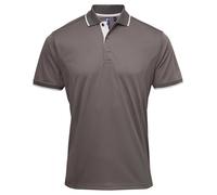 Personalised Custom Premier Contrast CoolChecker Polo Casual Short Sleeve PR618