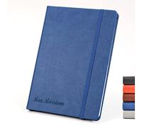 Personalised Custom Premium Hardcover Notebook | Design A Truly Unique Journal | Laser Engraved Gift Idea - A6, blue