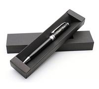 Personalised Custom Premium Metal Pen + Gift Box | Design A Truly Unique Present | Laser Engraved (Black)
