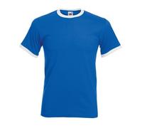 Personalised Custom printed Fruit of the Loom Ringer T-shirt Round Crew Neck