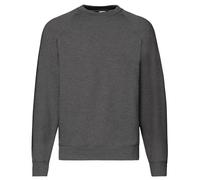 Personalised custom printed text Fruit of the Loom Classic Raglan sweatshirt