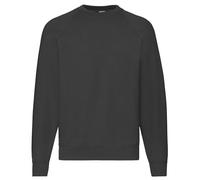 Personalised custom printed text Fruit of the Loom Classic Raglan sweatshirt