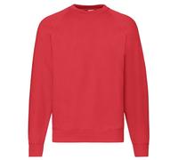 Personalised custom printed text Fruit of the Loom Classic Raglan sweatshirt