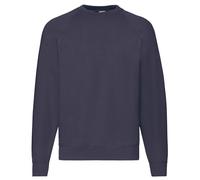 Personalised custom printed text Fruit of the Loom Classic Raglan sweatshirt