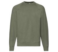 Personalised custom printed text Fruit of the Loom Classic Raglan sweatshirt