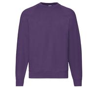 Personalised custom printed text Fruit of the Loom Classic Raglan sweatshirt