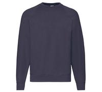 Personalised custom printed text Fruit of the Loom Classic Raglan sweatshirt