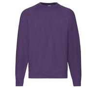 Personalised custom printed text Fruit of the Loom Classic Raglan sweatshirt