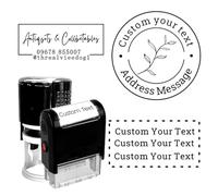 Personalised Custom Rubber Stamp for Business Logo Address Labels Self Inking，Provide Your Own Picture Custom Logo Stamp Multi-Size (Self Inking)
