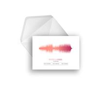 Personalised Custom Soundwave Greeting Card - Any Song/Artist, Any occasion, A5