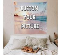 Personalised Custom Tapestry, Upload Images Make Your Own Wall Tapestry, Holiday Tapestries, for Wedding, Birthday, Father's Day, Mother's Day Gift And Bedroom Art Tapestry Wall Hanging Decor