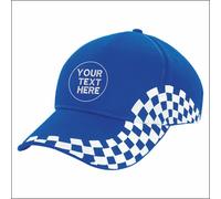 Personalised Custom TEXT Embroidered Adjustable Casual Baseball Grand Prix Cap