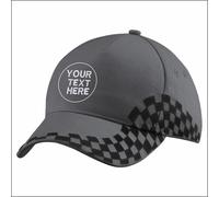 Personalised Custom TEXT Embroidered Adjustable Casual Baseball Grand Prix Cap
