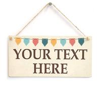 Personalised Custom Text Sign, Pastel Bunting Decor