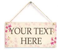 Personalised Custom Text Sign, Pink Blossom Decor