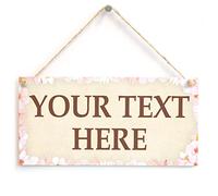 Personalised Custom Text Sign, Soft Floral Décor