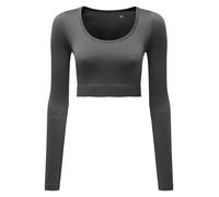 Personalised Custom Women TriDri ribbed seamless 3D Fit Crop Top Exercise TR224
