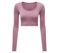 Personalised Custom Women TriDri ribbed seamless 3D Fit Crop Top Exercise TR224