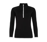 Personalised Custom Women's Cool ½ Zip Sweatshirt Girlie Raglan Running JC036