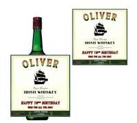 Personalised Customised Birthday Anniversary Christmas Label Sticker for Jameson Irish Whiskey Bottle